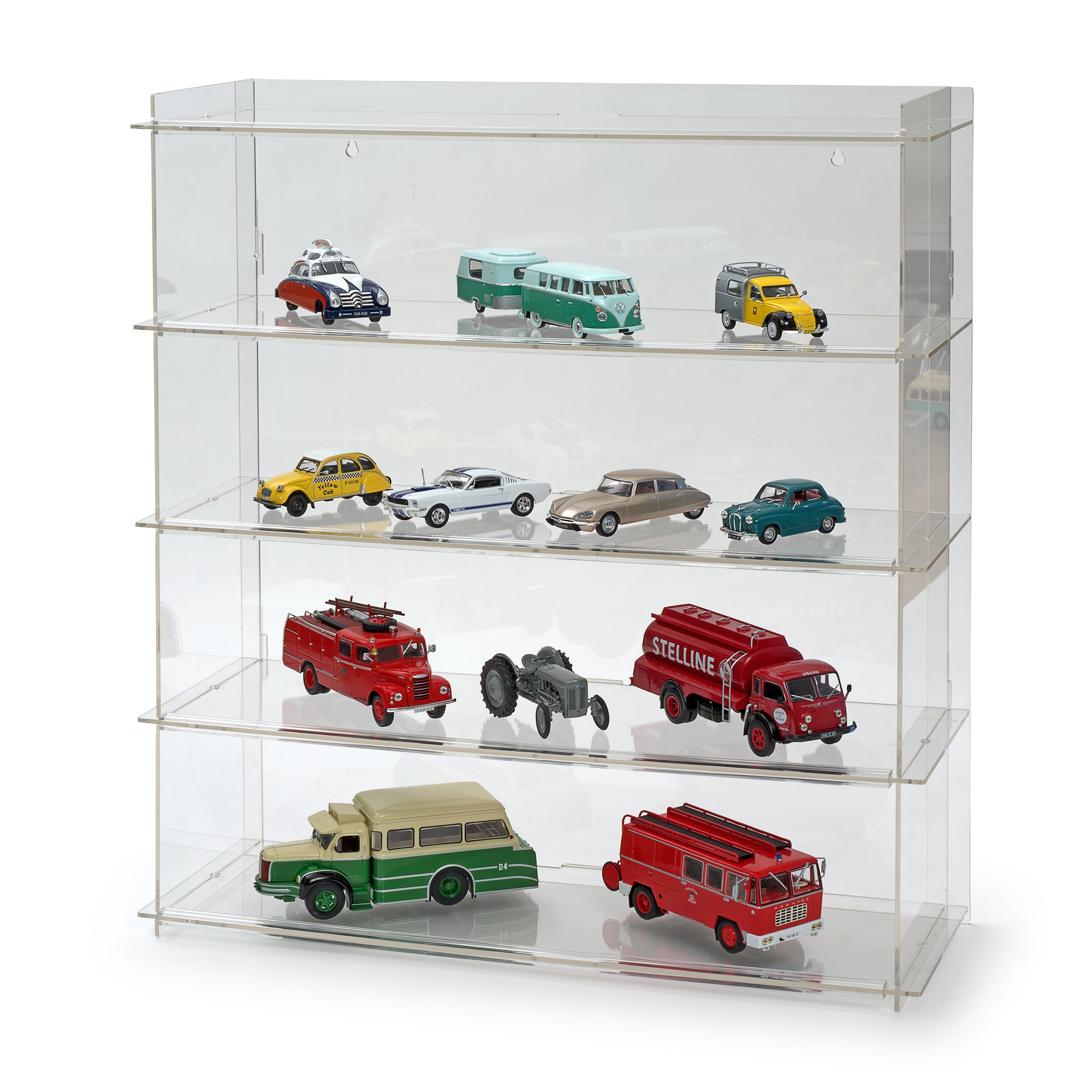 Figure Display Box Modèle d'étagère 3 niveaux Mini poupée de collection  Vitrine