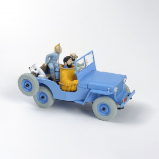 Voiture Tintin - La Jeep bleue dans Objectif Lune